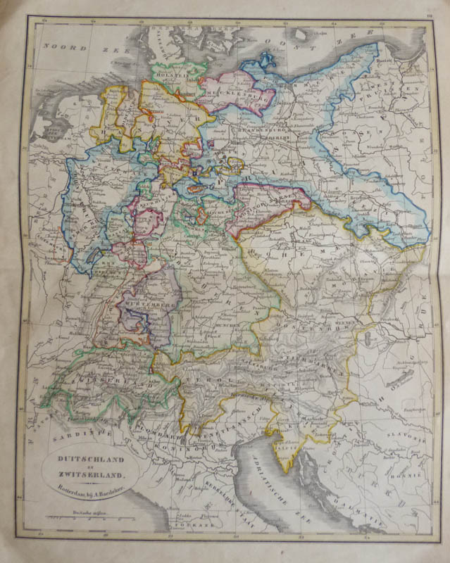 afbeelding van kaart Duitsland en Zwitserland van A. Baedeker