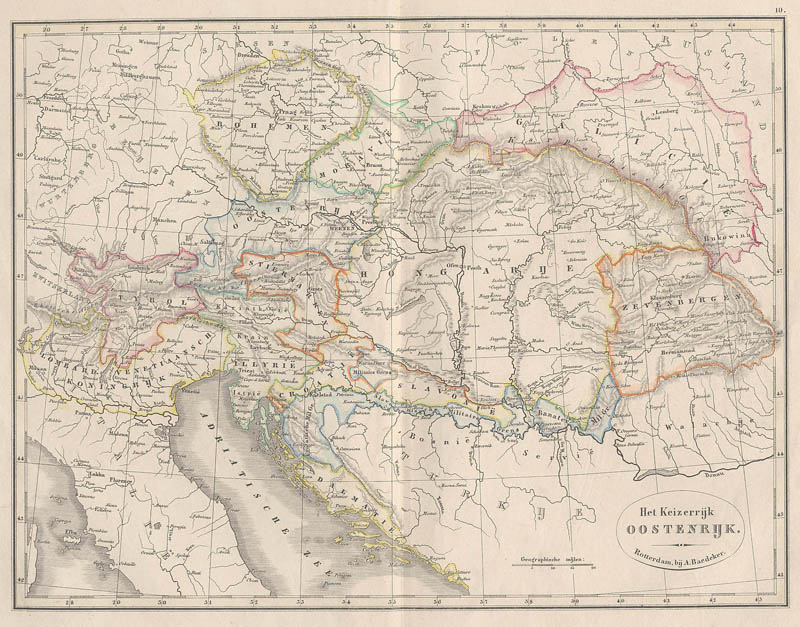 afbeelding van kaart Het Keizerrijk Oostenrijk van A. Baedeker, Rotterdam