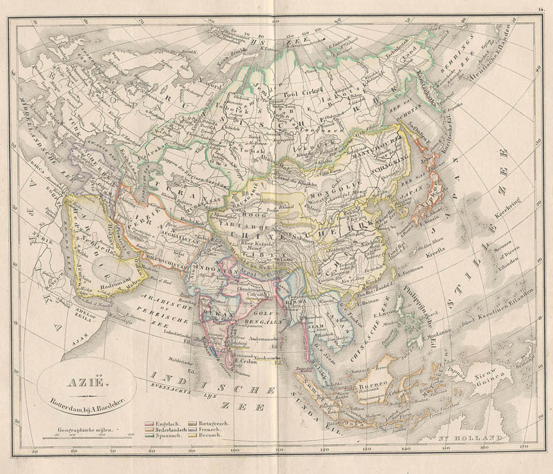 afbeelding van kaart Azië van A. Baedeker