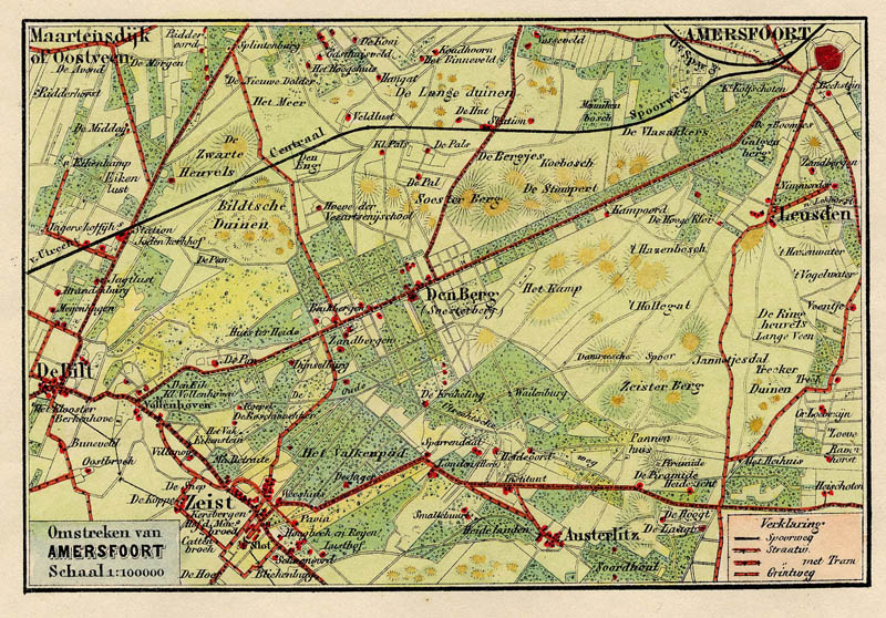 afbeelding van kaart  Kaart van de Omstreken van Arnhem-Dieren van Craandijk