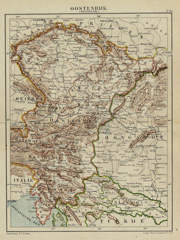 afbeelding van kaart Oostenrijk (Westelijk) van Kuyper (Kuijper)