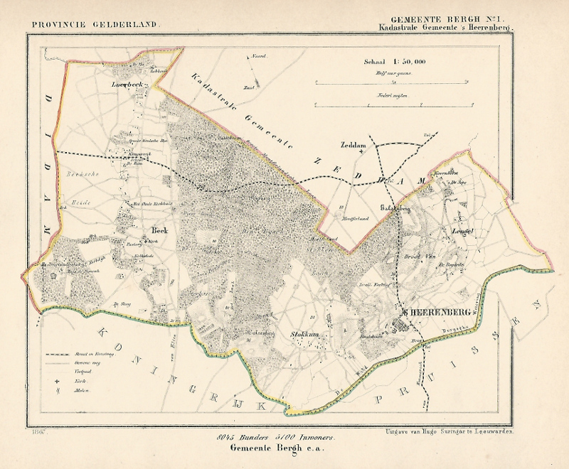 afbeelding van Kuyperkaart Bergh ( Kad gem ´s Heerenberg) van Kuyper (Kuijper)