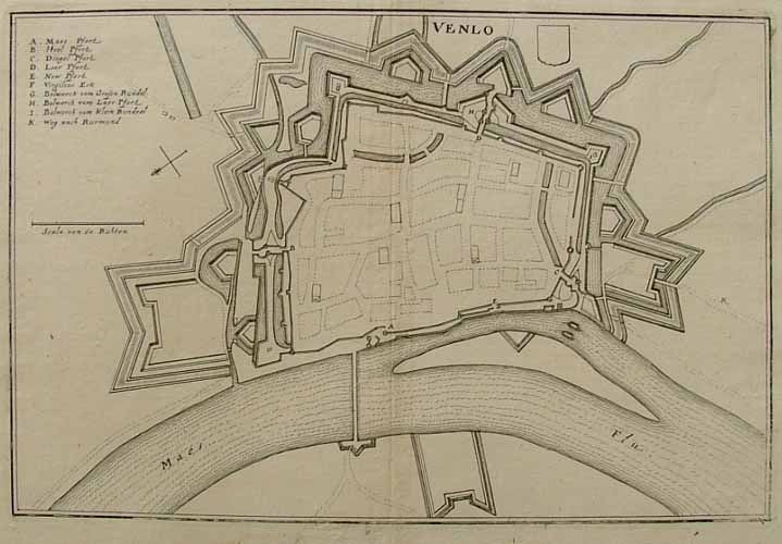 afbeelding van plattegrond Venlo van Merian (Venlo)