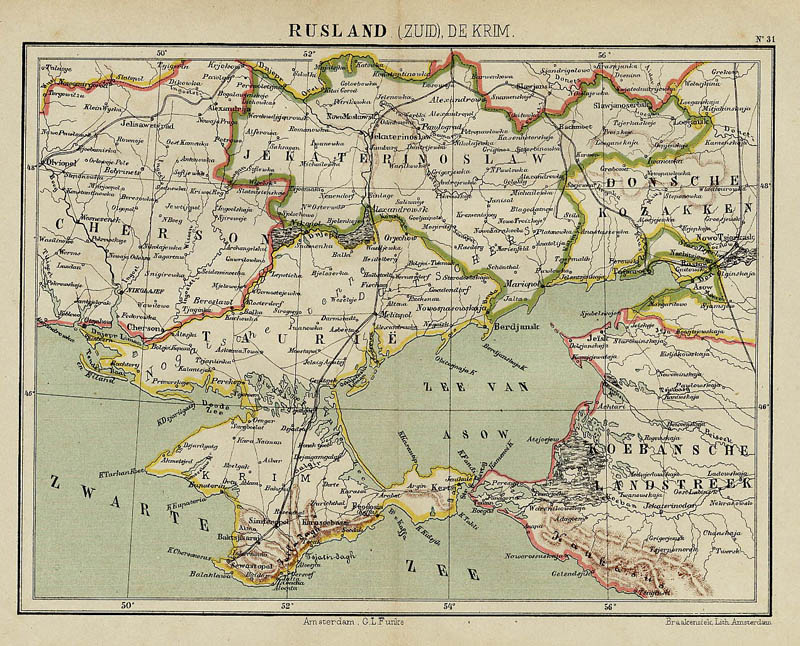 afbeelding van kaart Rusland (Zuid), De Krim van Kuyper (Kuijper)