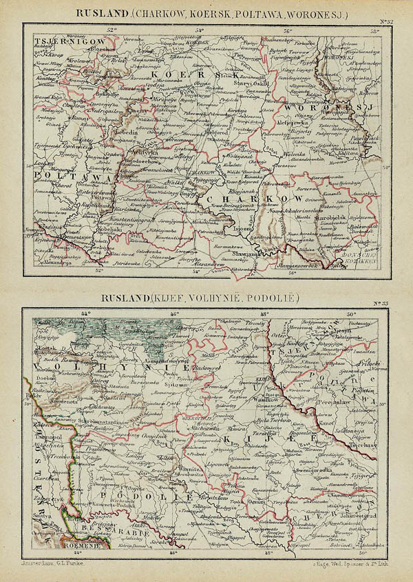 afbeelding van kaart Rusland (Charkow, Koersk, Poltawa, Woronesj, Kijef, Volhynië, Podolië) van Kuyper (Kuijper) afbeelding van kaart Rusland (Charkow, Koersk, Poltawa, Woronesj, Kijef, Volhynië, Podolië) van Kuyper (Kuijper)