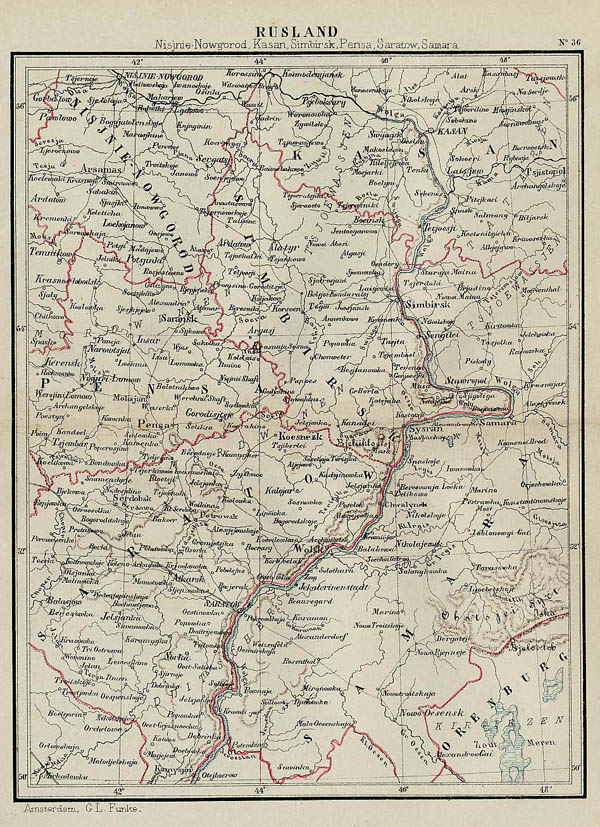 afbeelding van kaart Rusland , Nisjnië-Nowgorod, Kasan, Simbirsk, Pensa, Saratow, Samara van Kuyper (Kuijper) afbeelding van kaart Rusland , Nisjnië-Nowgorod, Kasan, Simbirsk, Pensa, Saratow, Samara van Kuyper (Kuijper)