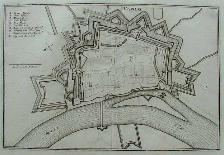 afbeelding van plattegrond Venlo van Merian (Venlo)
