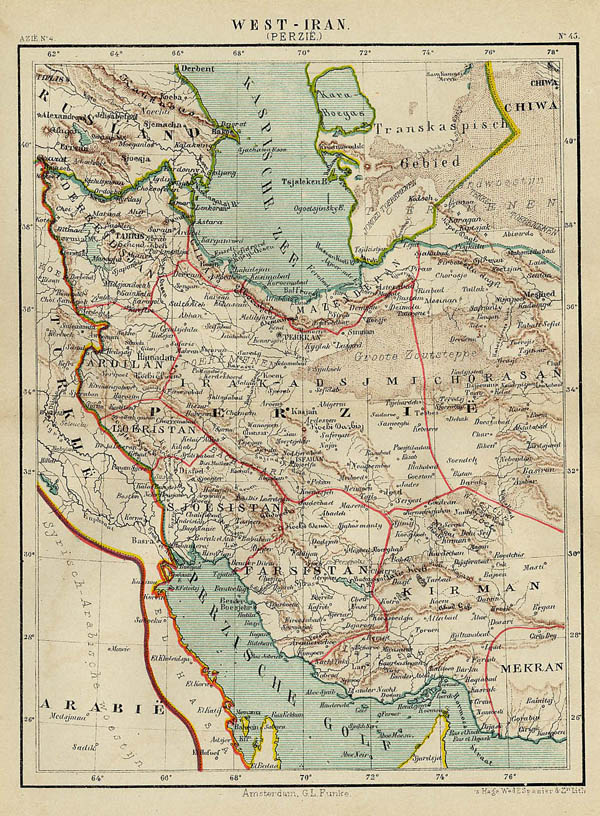 afbeelding van kaart West-Iran (Perzië) van Kuyper (Kuijper)