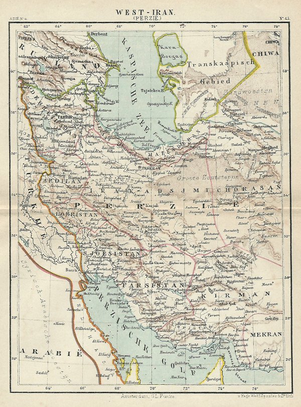 afbeelding van kaart West-Iran (Perzië) van Kuyper (Kuijper)