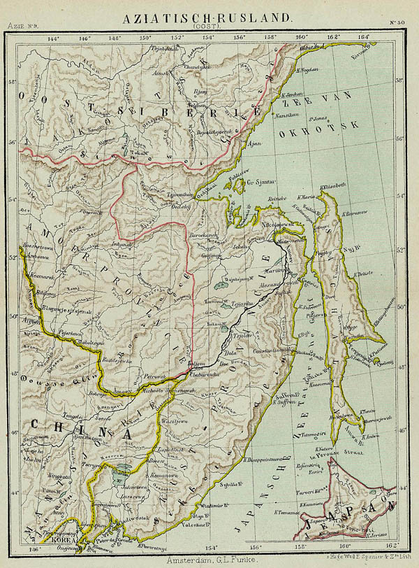 afbeelding van kaart Aziatisch Rusland (Oost) van Kuyper (Kuijper)