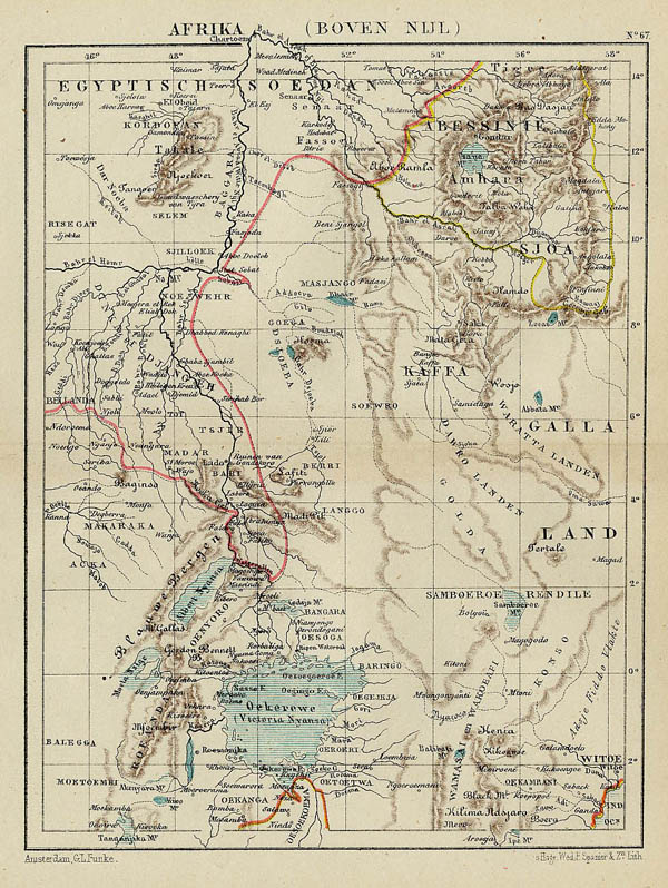 afbeelding van kaart Afrika (Boven Nijl) van Kuyper (Kuijper)
