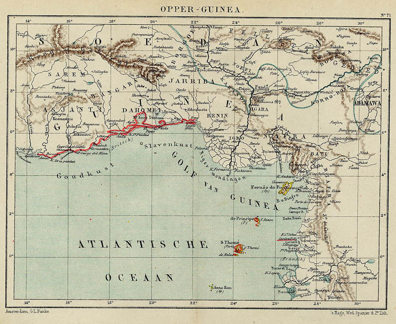 afbeelding van kaart Opper-Guinea van Kuyper (Kuijper)