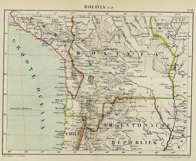 afbeelding van kaart Bolivia c.a. van Kuyper (Kuijper)