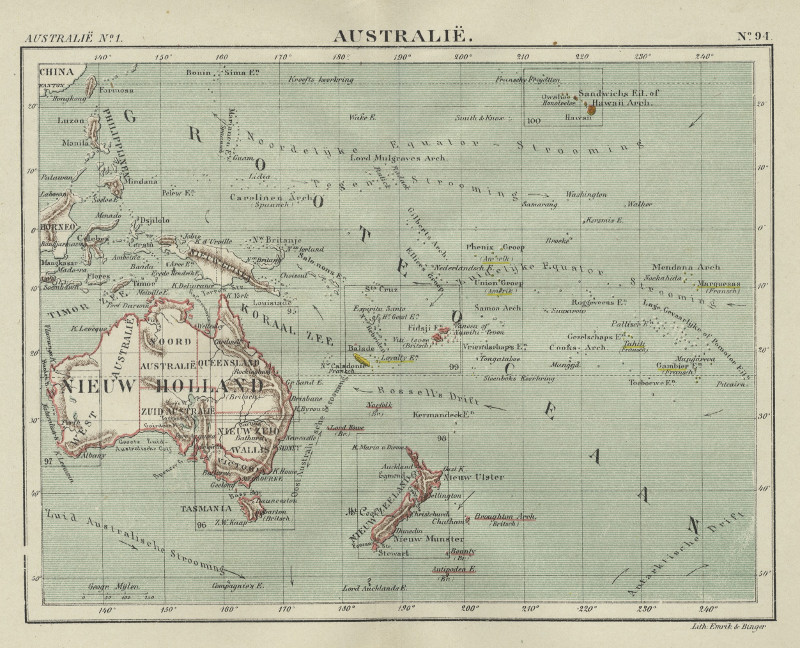 afbeelding van kaart Australië van Kuyper (Kuijper) afbeelding van kaart Australië van Kuyper (Kuijper)