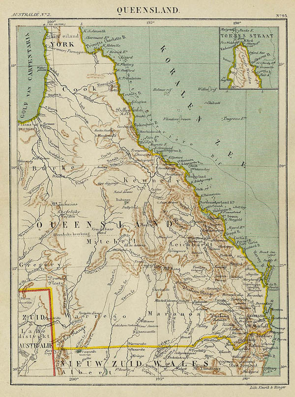 afbeelding van kaart Queensland van Kuyper (Kuijper)