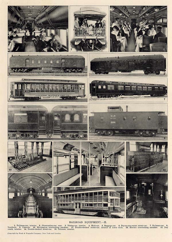 afbeelding van prent Railroad Equipment II van Funk&Wagnalls Company (Trein)