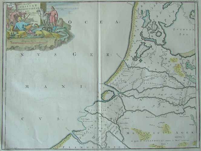 afbeelding van kaart Frisiae Haereditariae inter Scaldin et innemum van Mensone Alting