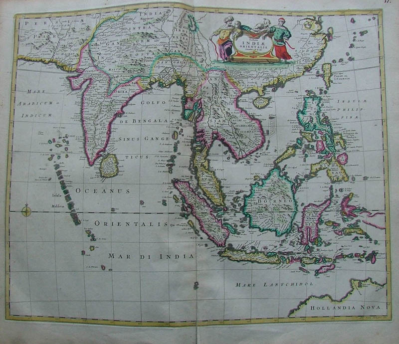 afbeelding van kaart Tabula Indiae Orientalis van Wit, Frederik de
