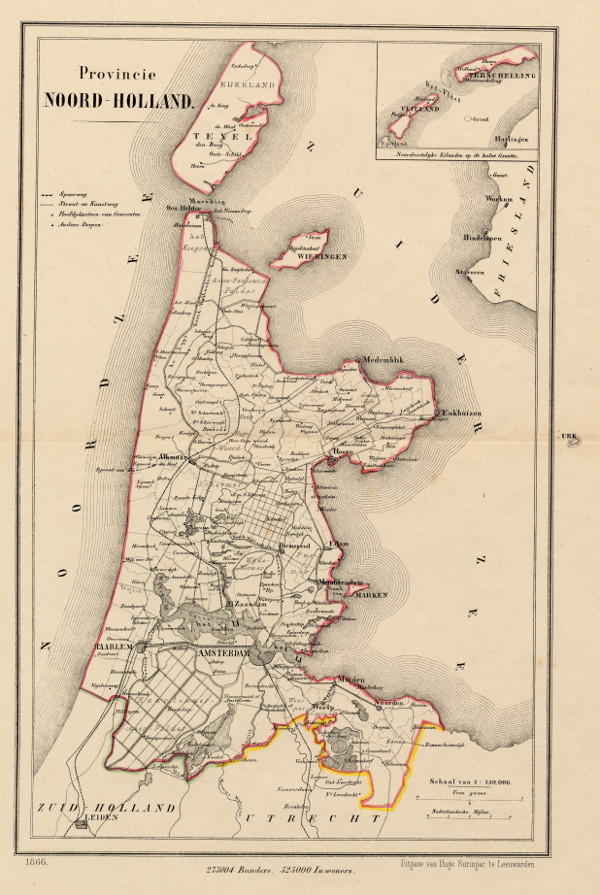 afbeelding van kaart Provincie Noord-Holland van Kuyper (Kuijper)