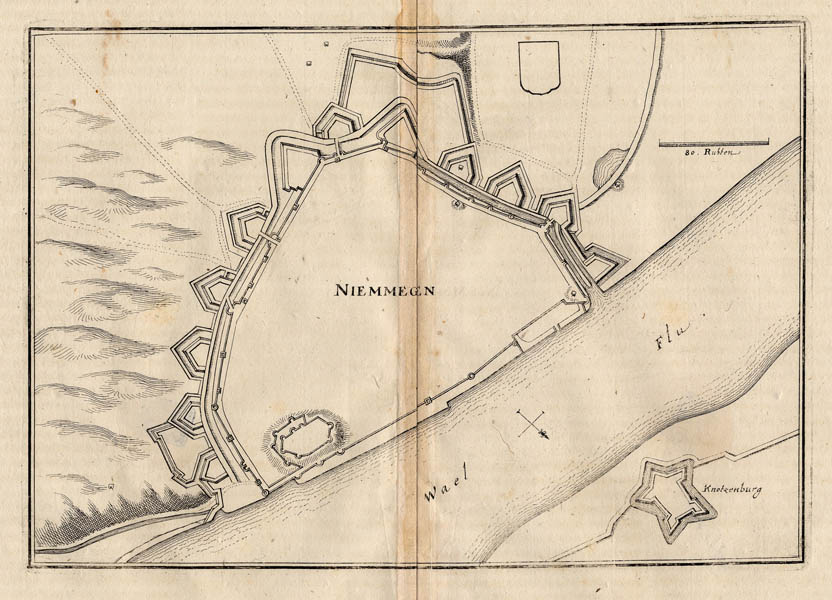 afbeelding van plattegrond Niemmegen van C. Merian (Nijmegen)
