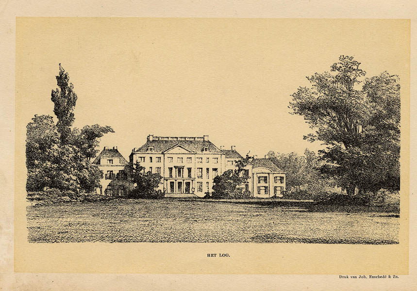 afbeelding van prent Het Loo  van P.A. Schipperus (Apeldoorn)