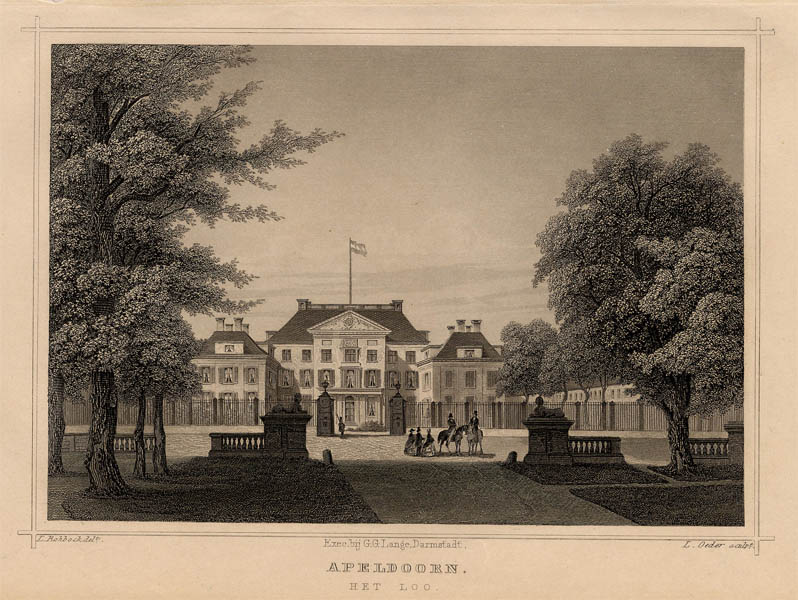 afbeelding van prent Apeldoorn, Het Loo van L. Rohbock (Apeldoorn)