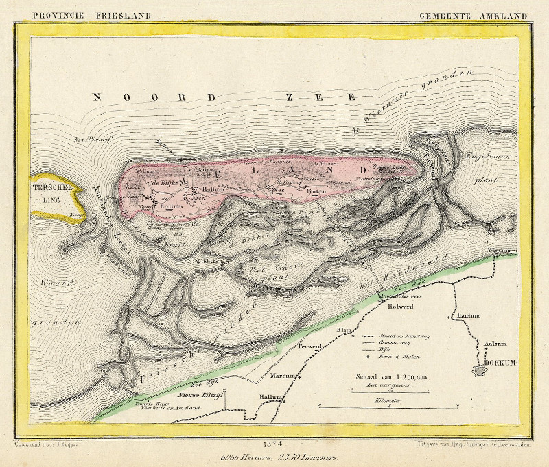 afbeelding van Kuyperkaart Gemeente Ameland van Kuyper (Kuijper)