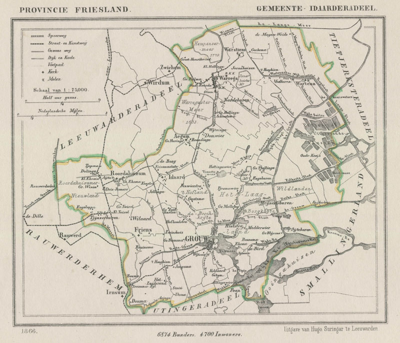 afbeelding van Kuyperkaart Gemeente Idaarderadeel van Kuyper (Kuijper)