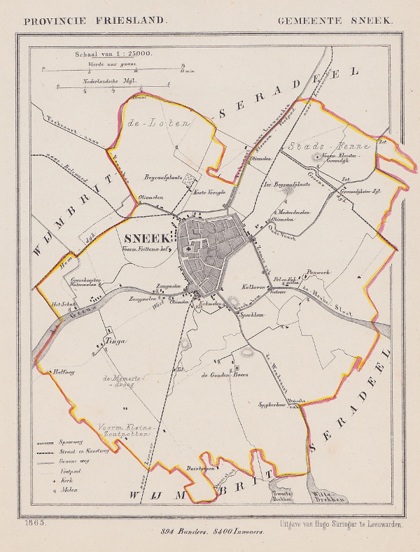 afbeelding van Kuyperkaart Gemeente Sneek van Kuyper (Kuijper)