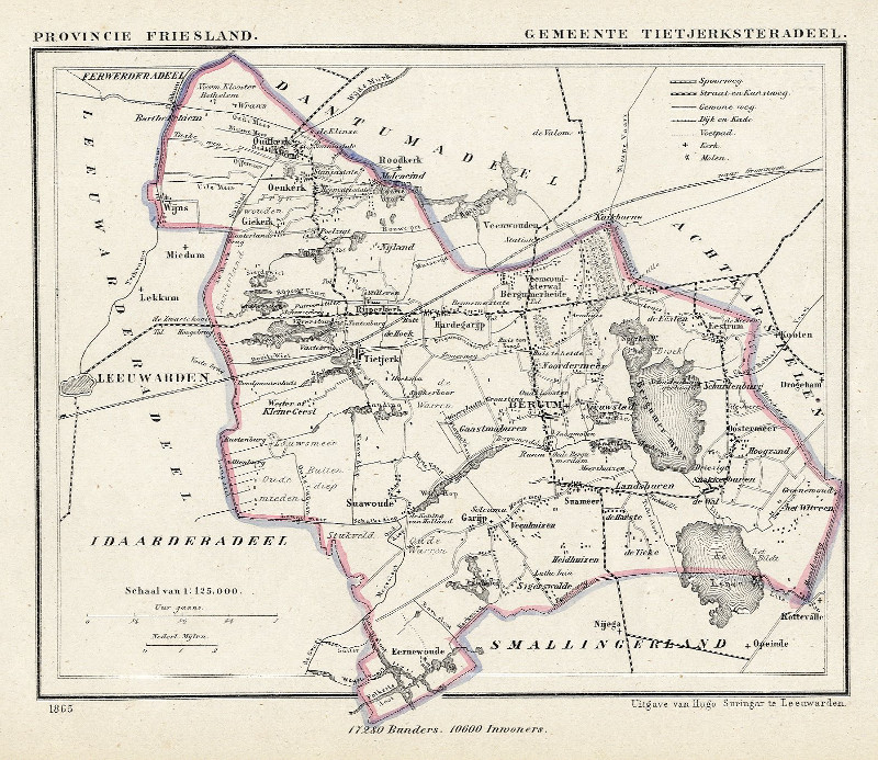 afbeelding van Kuyperkaart Gemeente Tietjerksteradeel van Kuyper (Kuijper)