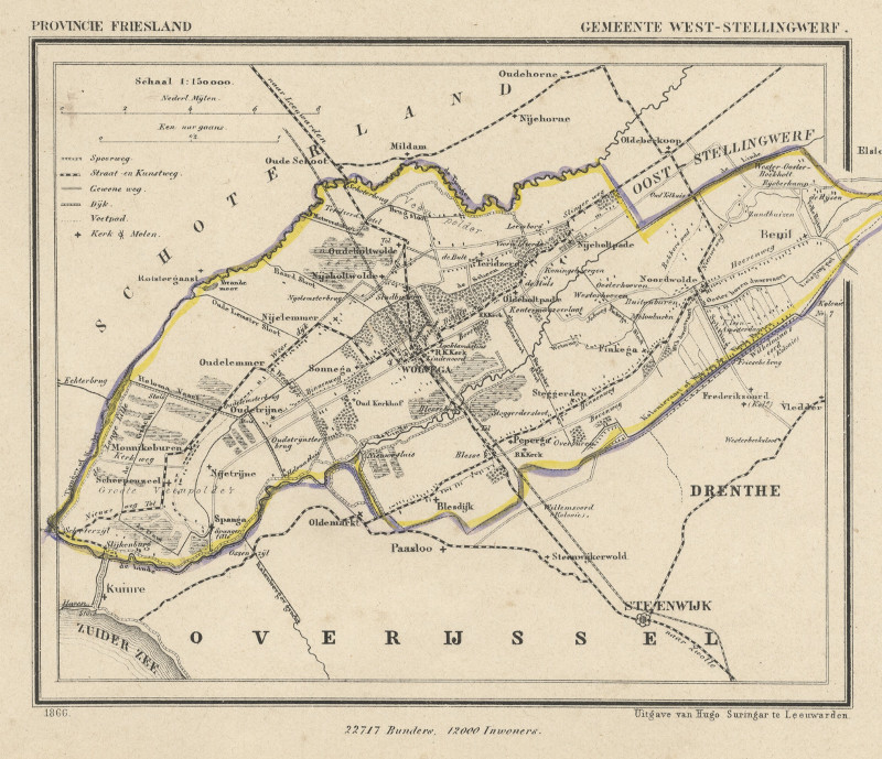 afbeelding van Kuyperkaart Gemeente West-Stellingwerf van Kuyper (Kuijper)