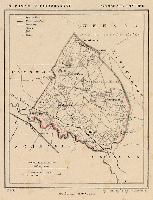 afbeelding van Kuyperkaart Gemeente Dinther van Kuyper (Kuijper)