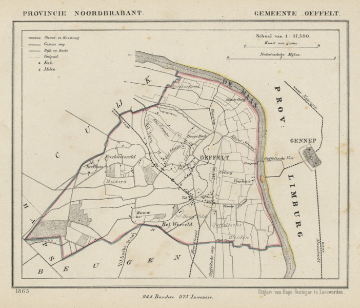 afbeelding van Kuyperkaart Gemeente Oeffelt van Kuyper (Kuijper)