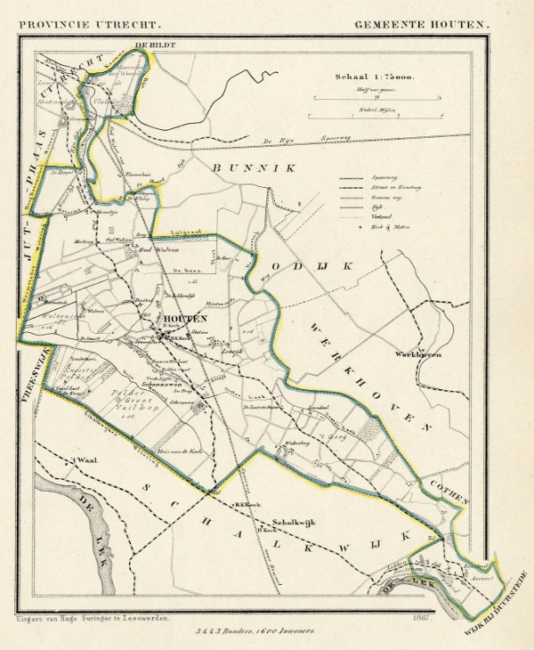 afbeelding van Kuyperkaart Gemeente Houten van Kuyper (Kuijper)