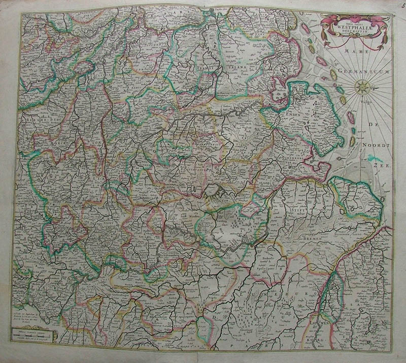 afbeelding van kaart Nova Totius Westphaliae Descriptio van Frederik de Wit