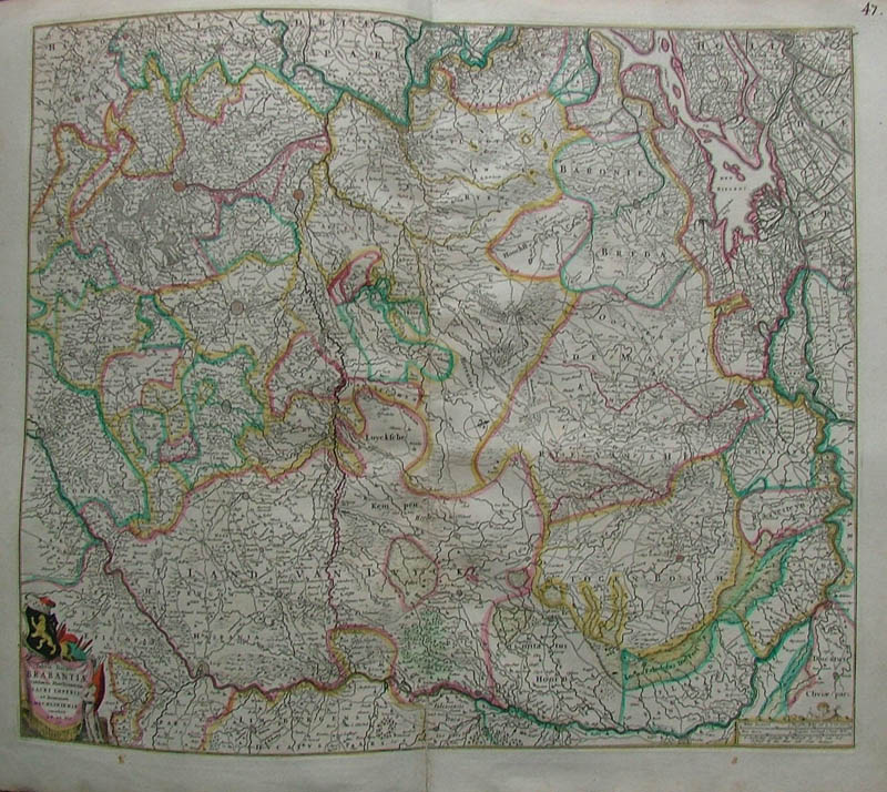 afbeelding van kaart Tabula ducatus Brabantiae continens marchionatum et dominium Mechliniense van Frederik de Wit