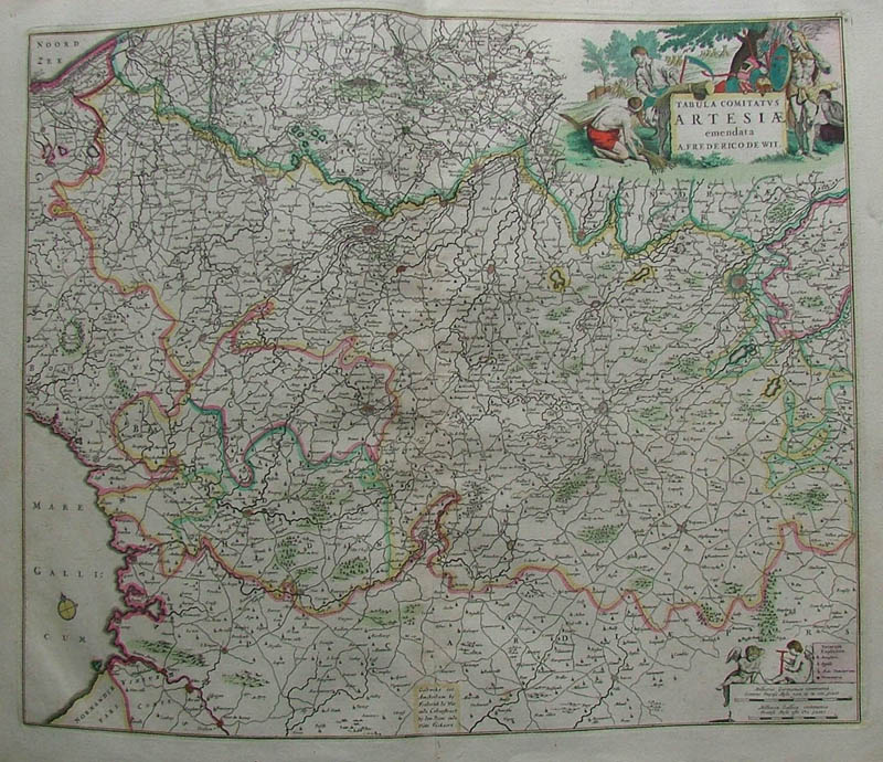 afbeelding van kaart Tabula Comitatus Artesiae emendata van Frederik de Wit