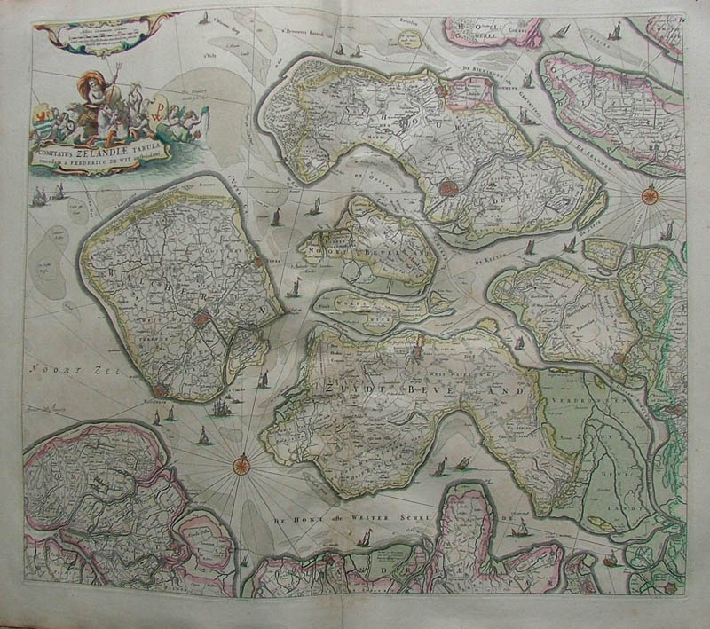 afbeelding van kaart Comitatus Zelandiae Tabula van Frederik de Wit