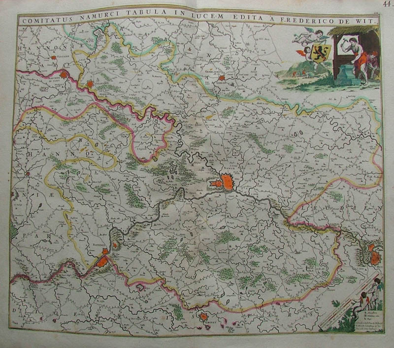 afbeelding van kaart Comitatus Namurci tabula in lucem  van Frederik de Wit