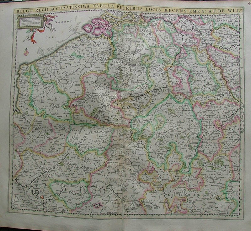 afbeelding van kaart Belgii Regii Accuratissima Tabula Pluribus Locis Recens van Frederik de Wit