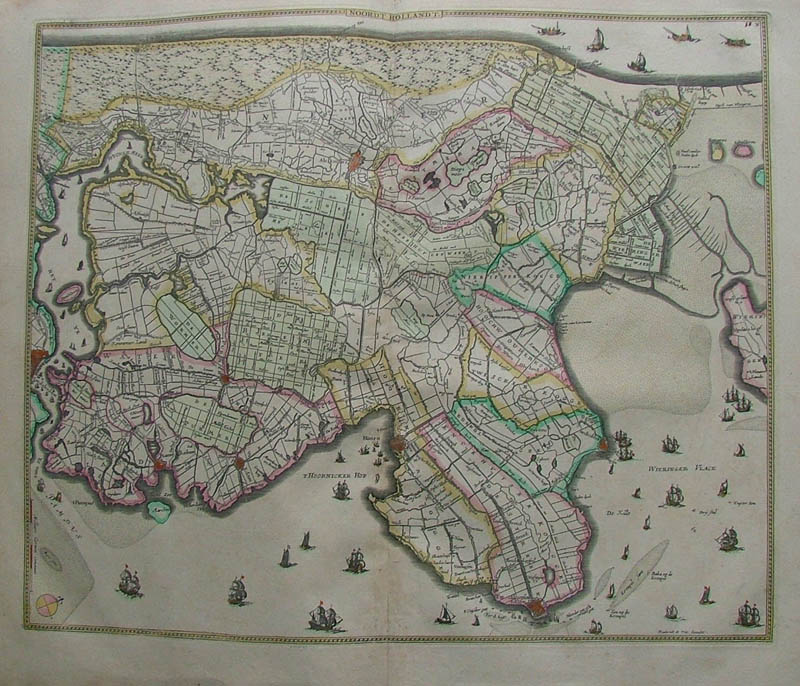afbeelding van kaart Noordt Hollandt van Frederik de Wit