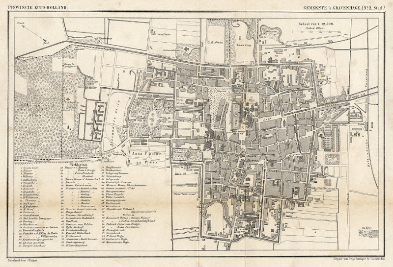 afbeelding van Kuyperkaart Gemeente ´s-Gravenhage (No2 Stad) (Den Haag) van Jacob Kuyper