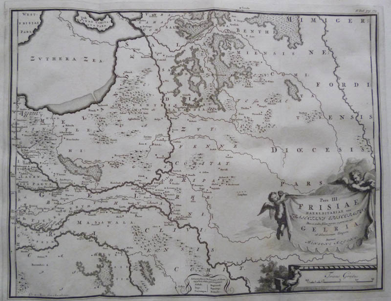 afbeelding van kaart Frisiae Haereditariae seu Trajectini Episcopatus Gelria van Mensone Alting, Ger de Broen