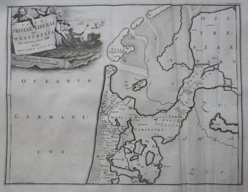 afbeelding van kaart Frisiae Liberae qua Westfresia van Mensone Alting, Ger de Broen