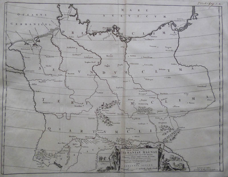 afbeelding van kaart Germaniae Magnae van Mensone Alting