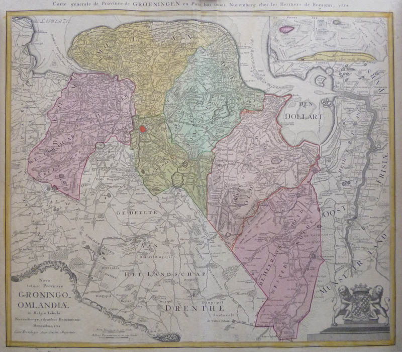 afbeelding van kaart Nova Totius Provinciae Groningo-Omlandiae in Belgio Tabula van Homann herits