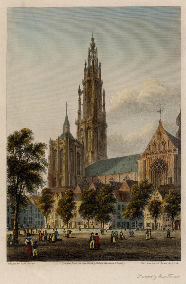afbeelding van prent Antwerp (Antwerpen) van Captain R. Batty, John Godden (Antwerpen, Antwerp)