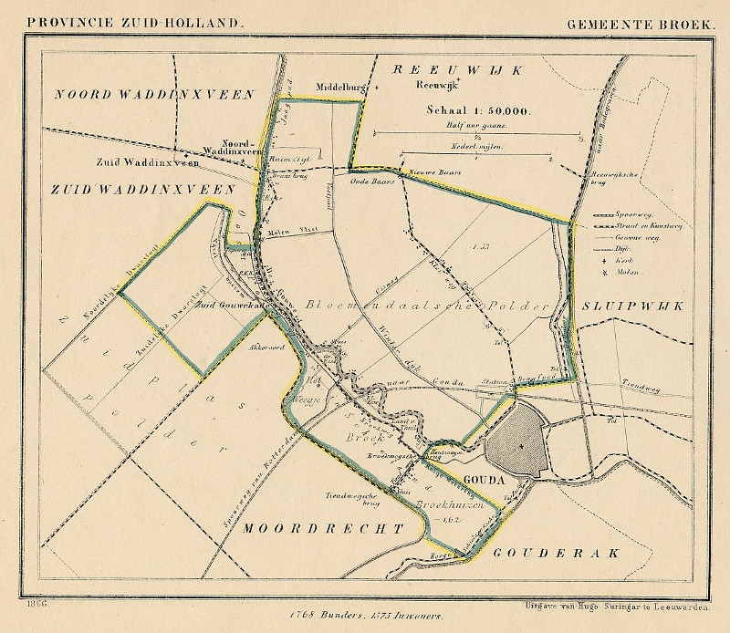 afbeelding van Kuyperkaart Gemeente Broek van Jacob Kuyper