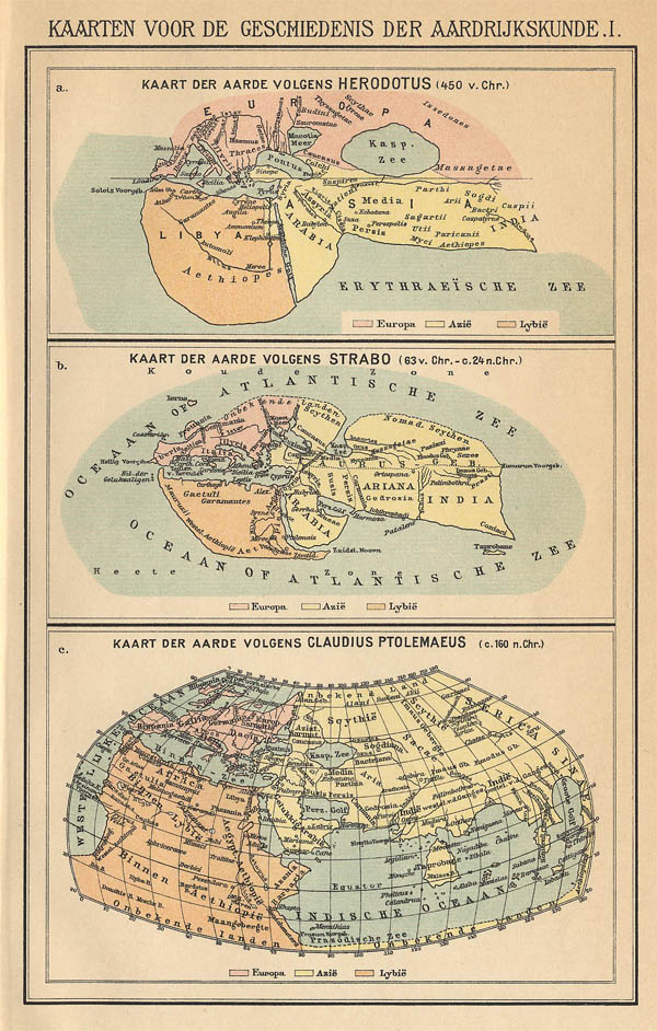 afbeelding van kaart Kaarten voor de geschiedenis der aardrijkskunde 1 van Winkler Prins