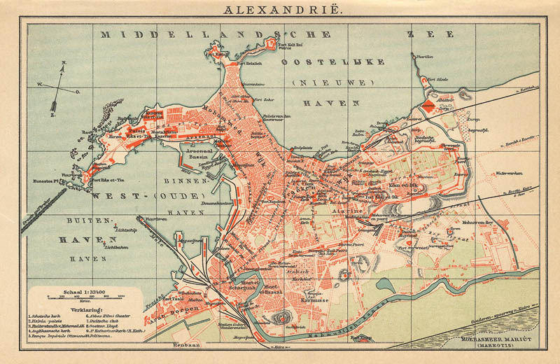 afbeelding van plattegrond Alexandrië van Winkler Prins (Alexandrië)